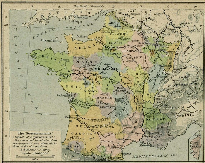 France gouvernements 1789