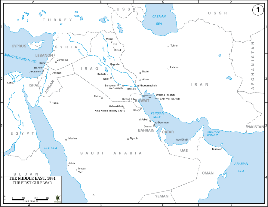 persian gulf war map