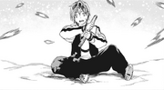 Ten holding Urara's tanto