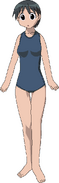 Her PE swimsuit uniform.