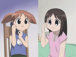 Chiyo calling Osaka on the phone