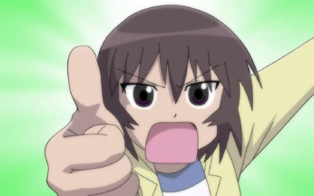 Kagura (133 KB) As Kagura in "Azumanga Daioh" (both the TV series and movie).