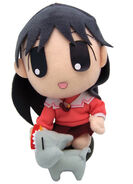 Girl (Sakaki or Osaka) feeding Kamineko plush by GE Animation