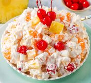 The irl food known as Ambrosia Salad.