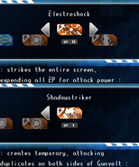 Gunvolt unused skills.png (74 KB) Name, icon, and descriptions for two scrapped skills