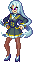 A recreation of Elise's unused uniformed sprite shown in the Complete Works. Not sure about how the shoes turned out.