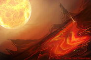 The surface of planet Infernus.