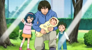 Baby Kamon in the Godai family photo