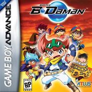 Enjyu, Li, Gray, Wen, Terry, Bull, and Yamato's pictures on the cover of the Battle B-Daman GBA game