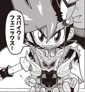 Enzi holding Spike=Phoenix.