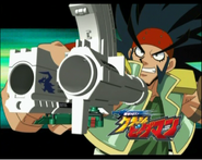 Jubee Sanada and Tauros on the intermission screen