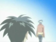 Kyousuke walking to light