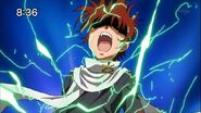 Kamon electrocuted by Basara's targets