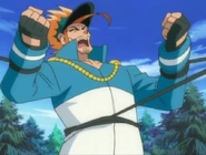 Daizou restrained with ropes