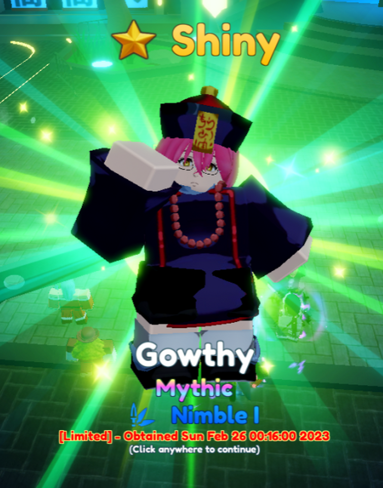 NEW CODE] NEW SHINY META LIMITED MYTHIC GOWTHER (GOWTHY) HAS OP