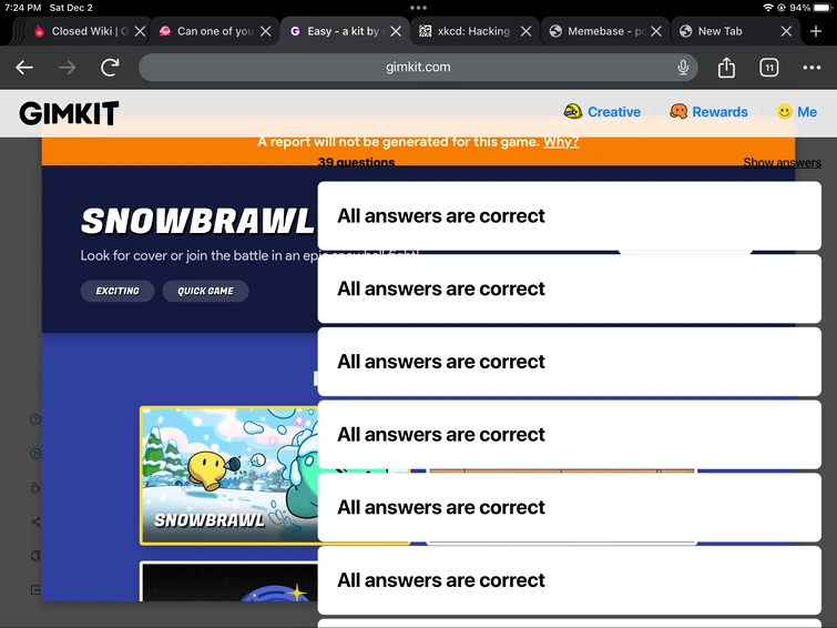Can one of you guys host a gimkit please ? Fandom