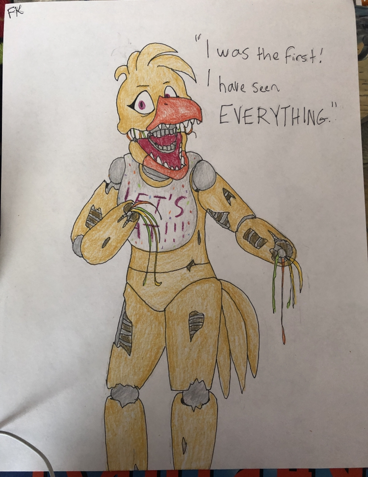 Withered Chica 🥲 she was really fun to draw • • • • #fanart #art
