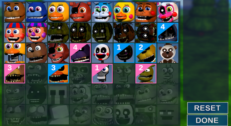 FNAF World 2 Party Selection : r/fivenightsatfreddys