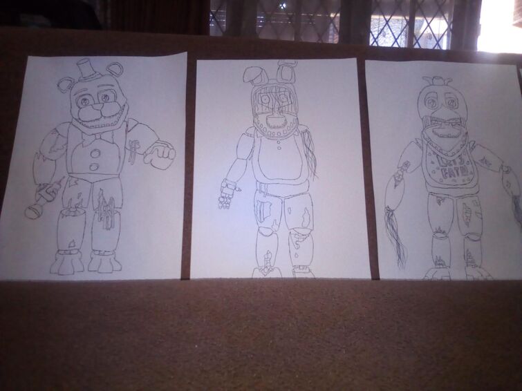 Withered chica, Art, Five Nights At Freddy, Drawing, Bonnie Bunny