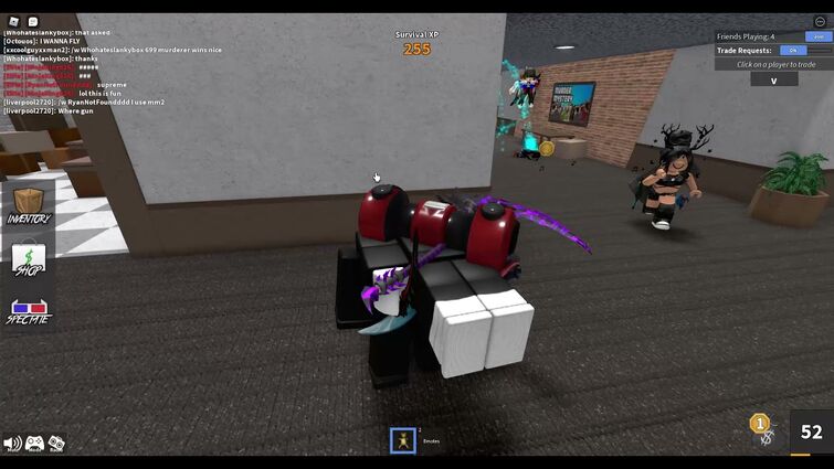 my friend who's an exploiter flied me through the map in MM2 loool