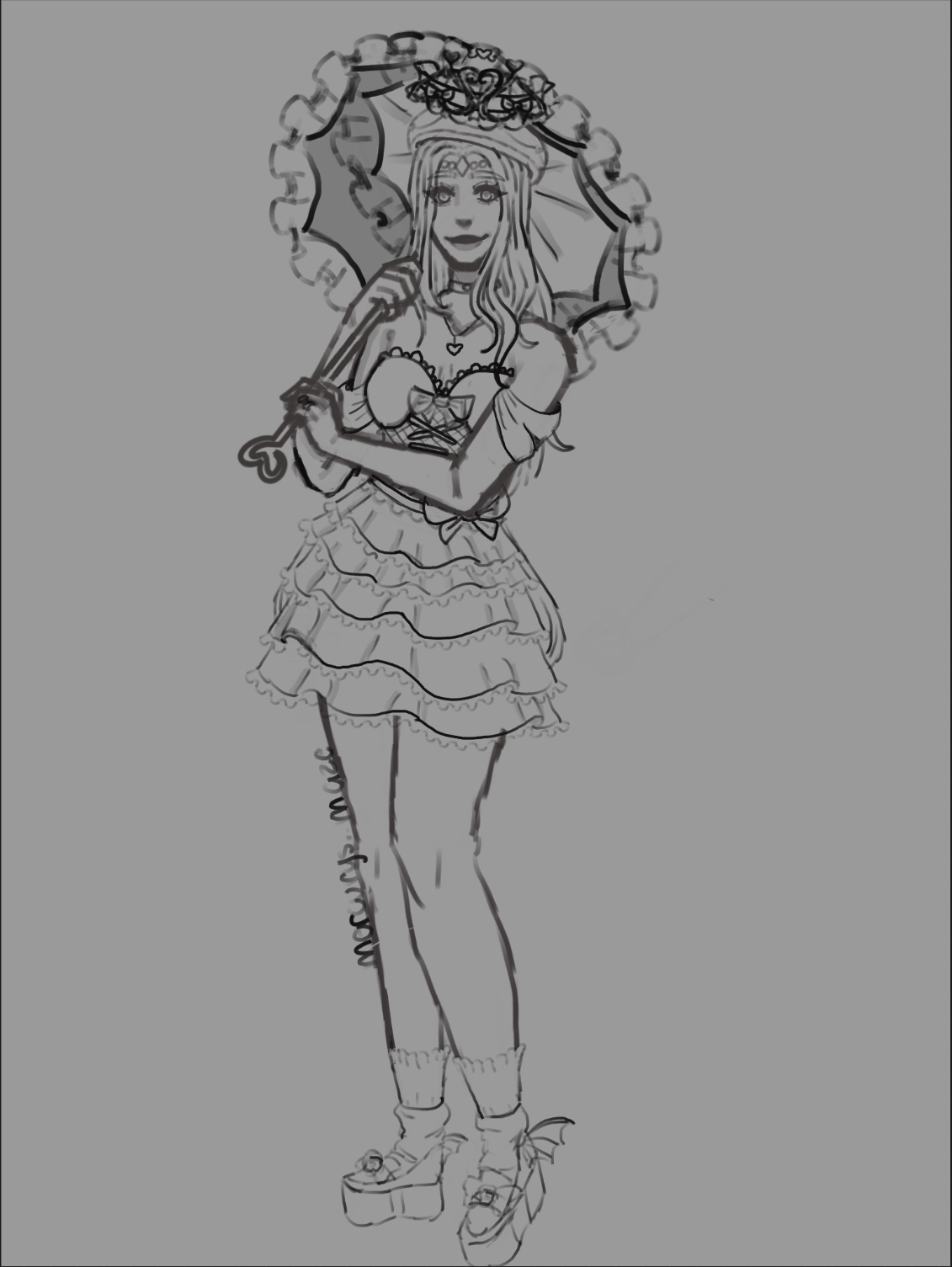 Pretty sketch wip fandom
