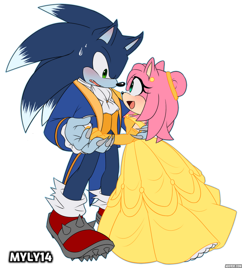 Dark Sonic and Amy (art by Myly14) : r/SonicTheHedgehog
