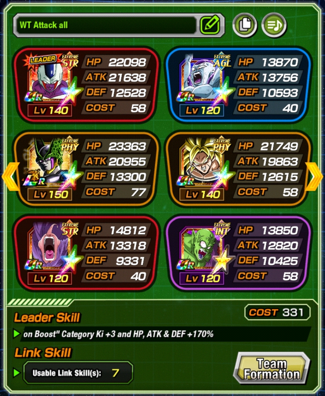 Probably the best Attack on All team for World Tournament Fandom