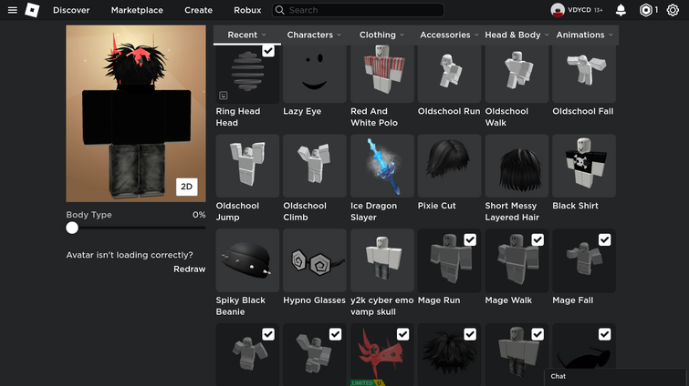 Load Outfits with korblox and headless - Roblox