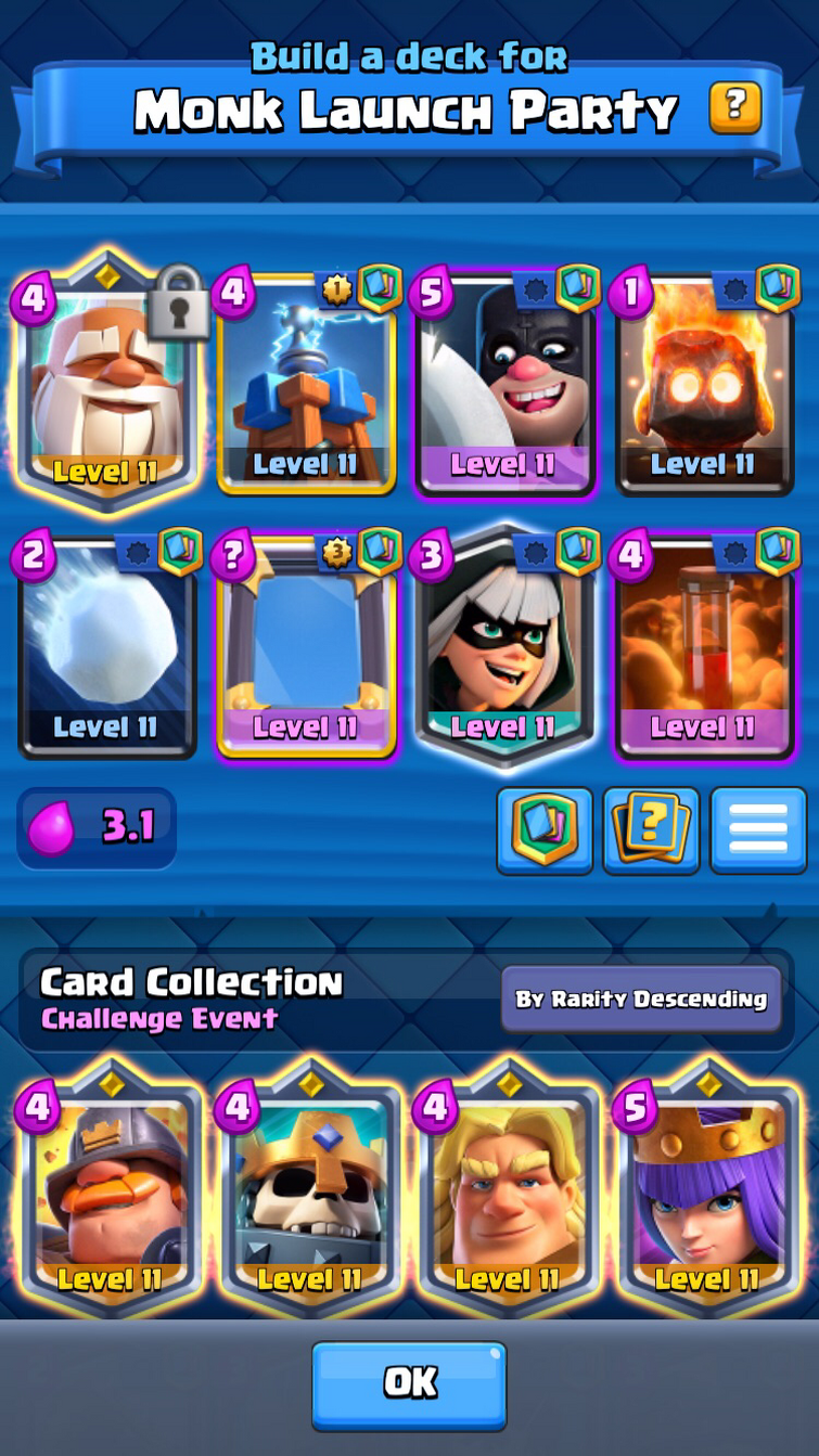 The best decks with the Monk for Clash Royale 