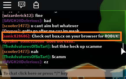Wow How Scammer Bot Joining Game Fandom - click bux roblox