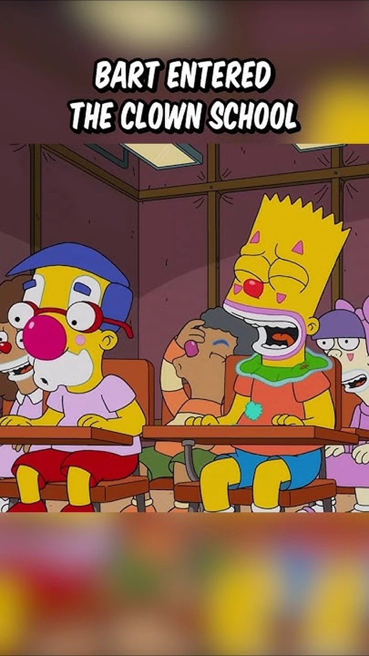 Bart entered the clown school