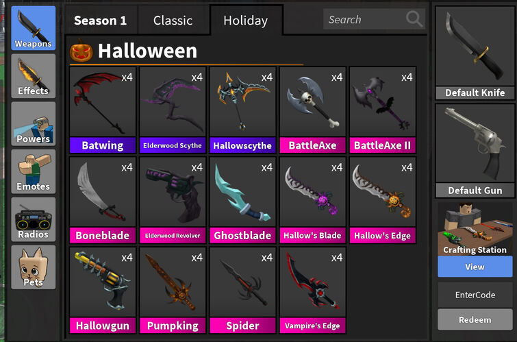 MM2V) I'm looking to trade battleaxe for snowflake and/or