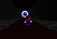 Mario realizes that he made a wrong turn...