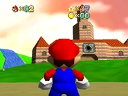 Mario looking at the castle.
