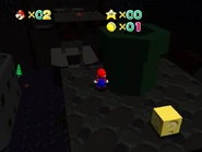 The top of the area with the star item box and the warp pipe to Ice-Cold Warzone.