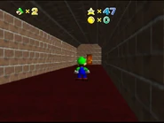 Hallway with a door leading to Courtyard (fabricated).