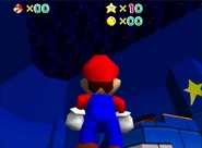 The starry ceiling. Warp to Beta Lobby C after 10 Power Stars.