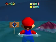 Recently added exclamation icon sign. Which explains sudden texture glitches in the area.