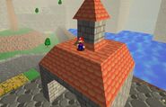 Mario on a main building.