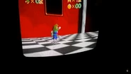 Luigi facing the blank painting.