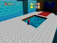 The room on the other side of the underwater passageway.