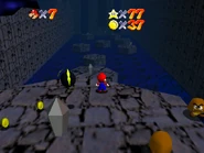 Further into the area the player can find a little wall jump challenge.