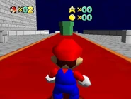 The pipe in the outside area.