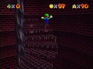 Luigi climbing the stairs.