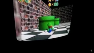 Luigi knocks into the pipe that leads to Castle1.