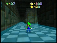 Luigi in the maze.