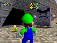 The hole leading to Whomp's Prison.