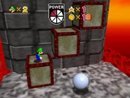 The Mr. I cannot target Luigi on his way up.