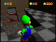 Inside the empty painting room.