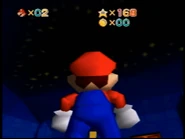 The starry ceiling. Warp to Beta Lobby C after 10 Power Stars.